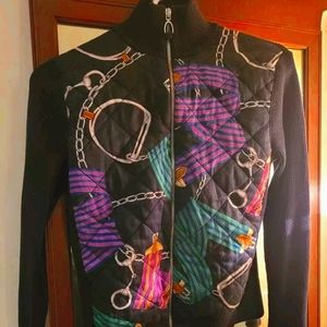 *VINTAGE* 90s Ralph Lauren Equestrian Horse Bit Print Jacket